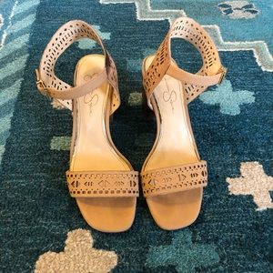 Jessica Simpson perforated block heel